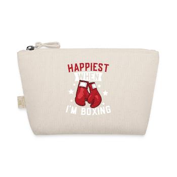 Happiest When I'm Boxing Gloves Sport Boxer Boxen - Bio-Täschchen - Natur - Vorne