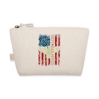 Best Dad Ever American Flag US Flag Eagle Funny - Organic Pouch - nature - Front