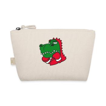 Dinosaurier Boxer Kampfsportler Sparring Sport - Bio-Täschchen - Natur - Vorne