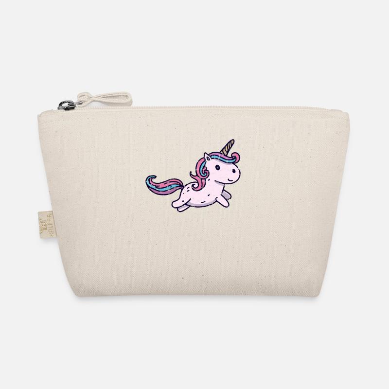 Süßes Kawaii Einhorn Springt Grunge Bio-Täschchen