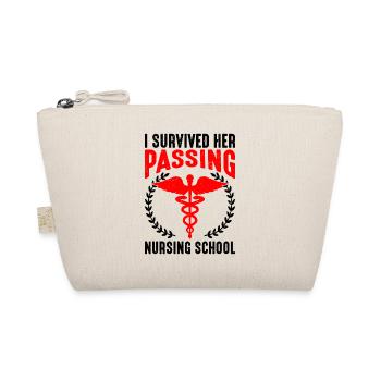 I survived her passing nursing school 18 - Organic Pouch - nature - Front