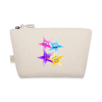 Vivid Star Quartett Spaß-Cartoon-Stars - Bio-Täschchen - Natur - Vorne