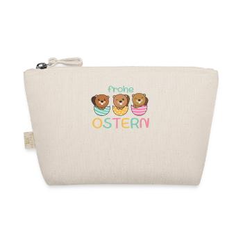 süße Bibern zu Ostern mit Ostereiern Biber - Bio-Täschchen - Natur - Vorne