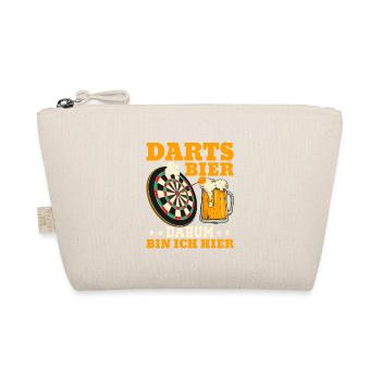 Darts & Bier Darum bin ich hier Dartspieler Team D - Bio-Täschchen - Natur - Vorne