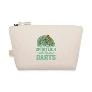 Ich bin sportlich Ich spiel Darts Dartspieler Dart - Bio-Täschchen - Natur - Vorne