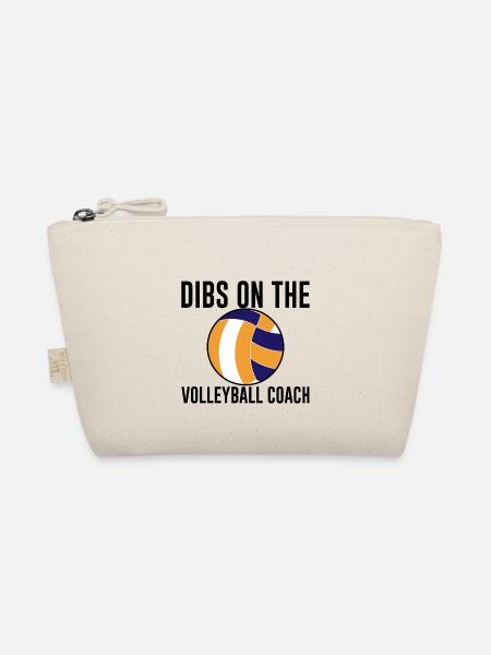 Dibs On The Volleyball Coach - Organic Pouch - nature - Front