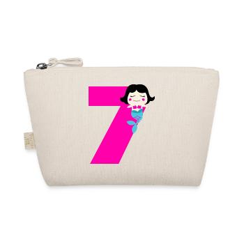 7 Year Birthday Mermaid Mermaid Gift - Organic Pouch - nature - Front