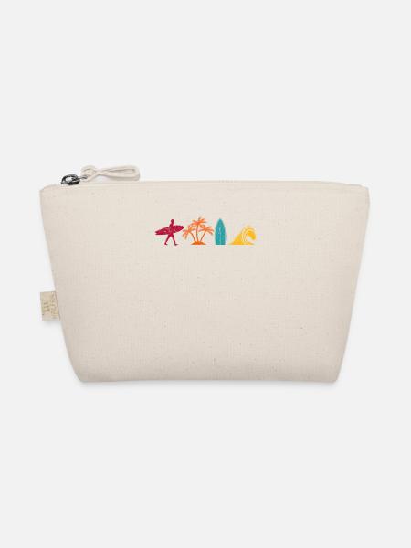 Surf Retro Surfer Vintage Surf Wakeboard Eau - Trousse biologique - nature - Devant