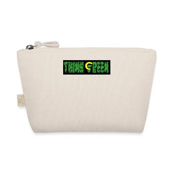 Think Green Leaf Pattern Logo - Organic Pouch - nature - Front