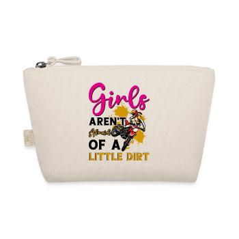 Motocross Girl Motocross Woman Offroad Motorcycle - Organic Pouch - nature - Front