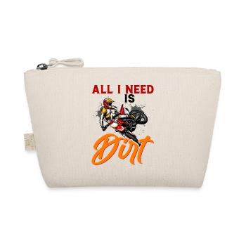 Motocross Girls Motocross Woman Offroad Motorcycle - Organic Pouch - nature - Front