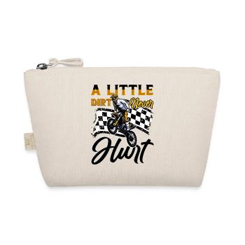 Motocross Girl Motocross Woman Offroad Motorcycle - Organic Pouch - nature - Front