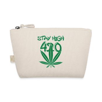 MARIHUANA SMOKE 420 CANNABIS WEED HANF DESIGN - Bio-Täschchen - Natur - Vorne