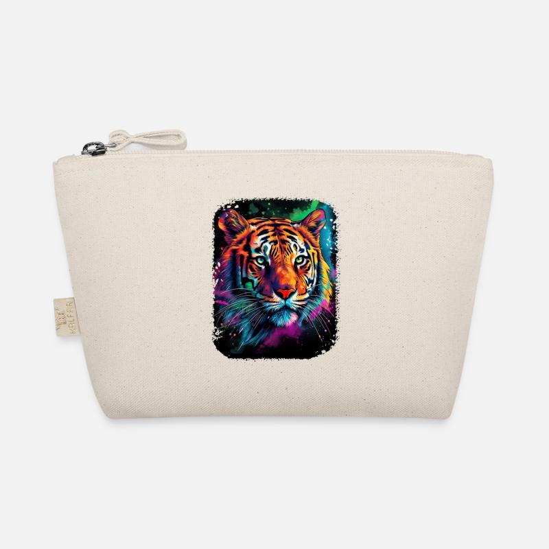 Tiger Design für einen Tiger Liebhaber - Bio-Täschchen - Natur
