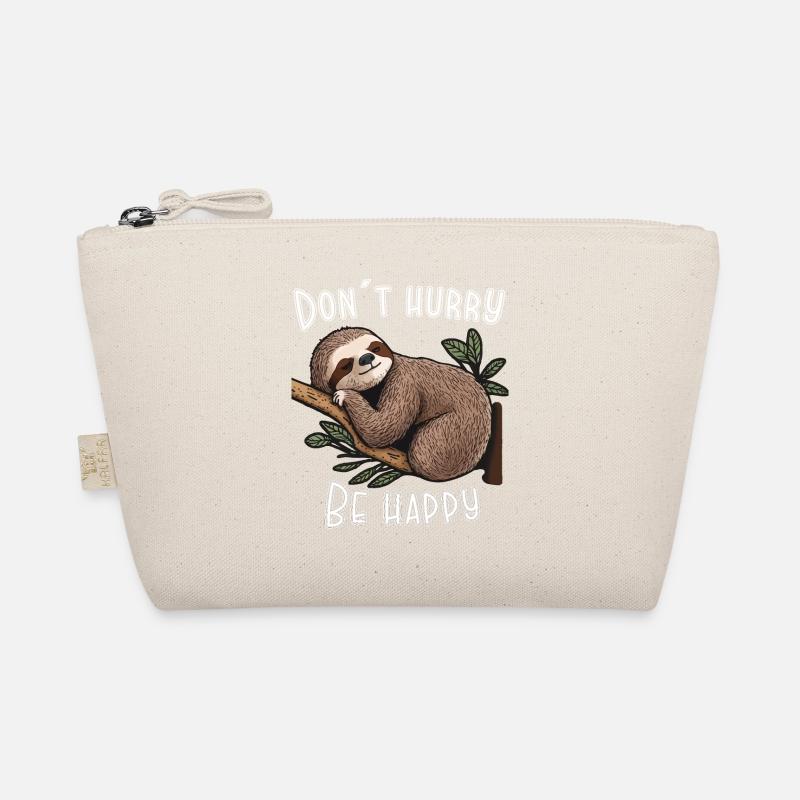 Beeile dich nicht, sei glücklich, don´t hurry Bio-Täschchen