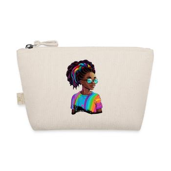 Colorful Dreadlocks and Rainbow T-Shirt - Organic Pouch - nature - Front