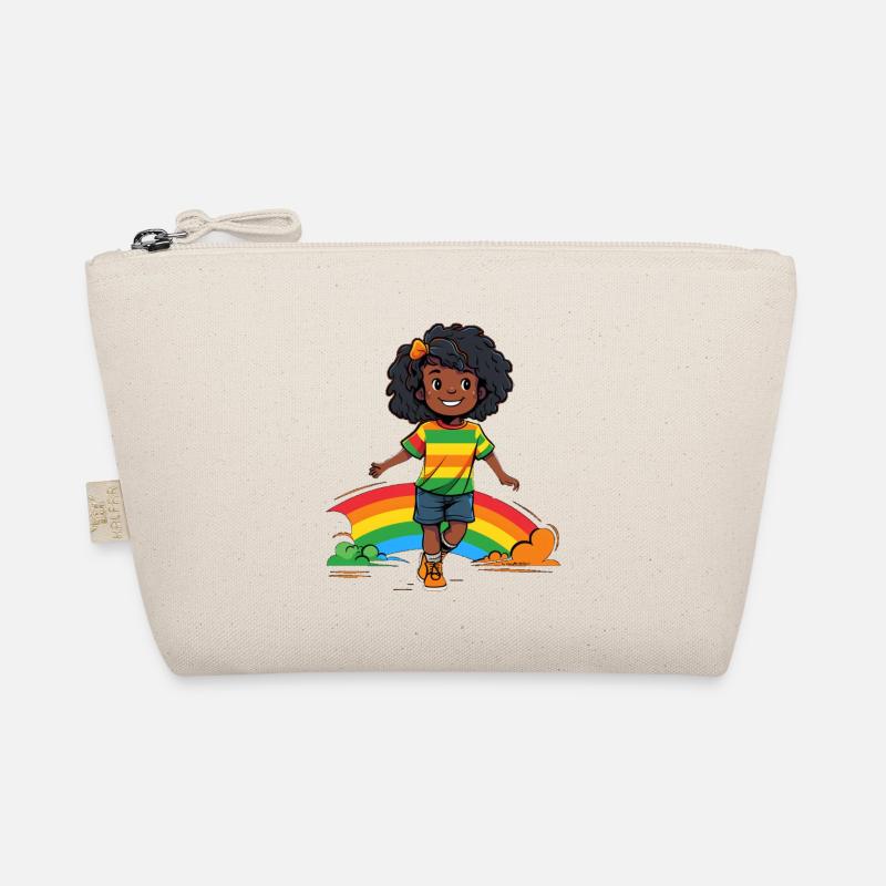 Lebendige Regenbogen Kinderdesign Bio-Täschchen