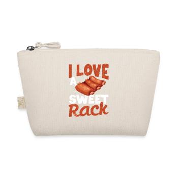 I Love A Sweet Rack BBQ Ribs Funny Barbecue Grill - Bio-Täschchen - Natur - Vorne