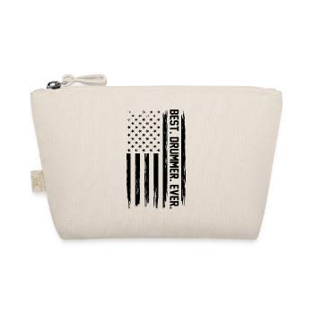 Best Drummer Ever Drum Player US Flag Drummer - Organic Pouch - nature - Front