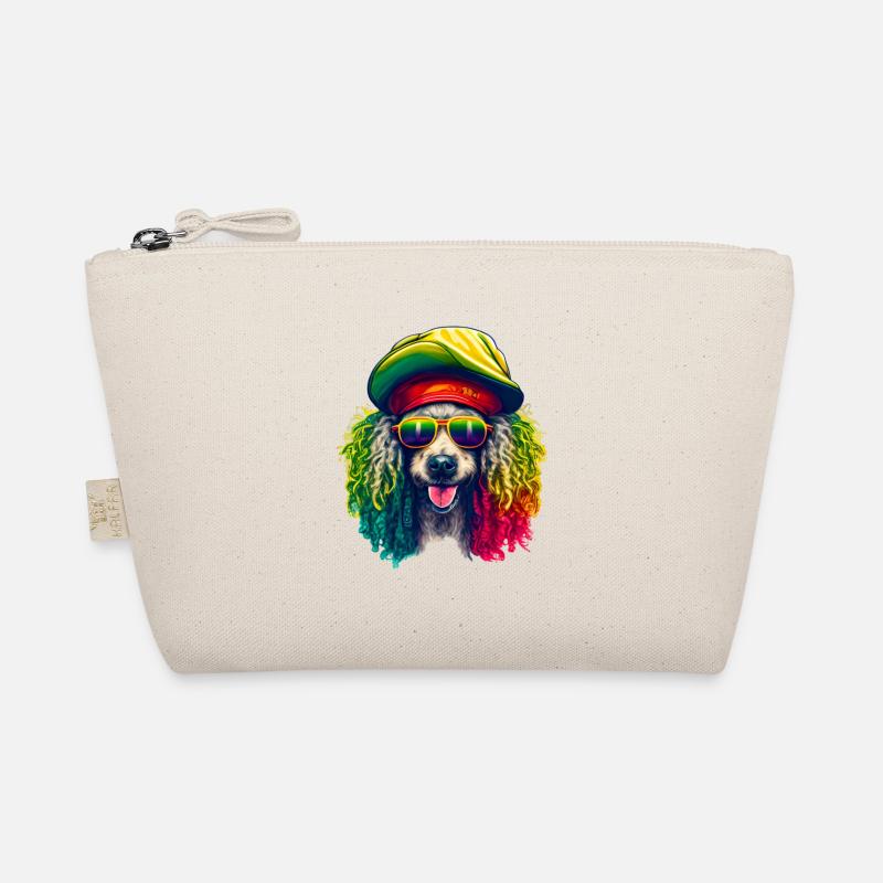 Cooler Rasta-Pudel bunt Bio-Täschchen