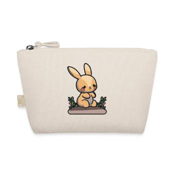 Cute cartoon bunny for kindergarten children and pupils - Organic Pouch - nature - Front