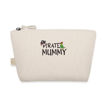 Pirate Mommy Women Girl Pirate Costume Movie Night - Organic Pouch - nature - Front