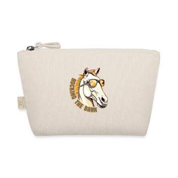Horse Head with sunglasses - Horse Dad - Organic Pouch - nature - Front