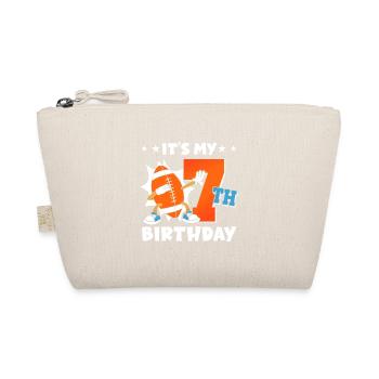 Es Ist Mein 7. Geburtstag American Football - Bio-Täschchen - Natur - Vorne
