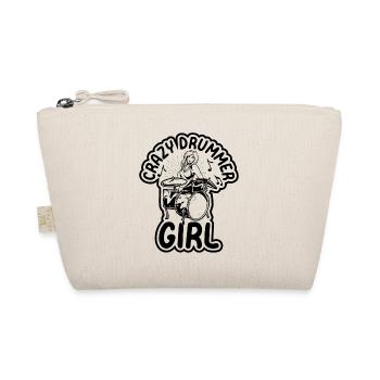 Crazy Drummer Girl Drum Player Drummer Girl Musici - Organic Pouch - nature - Front