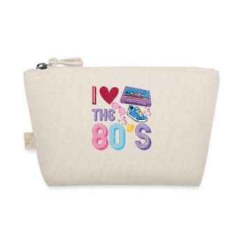 80er Jahre Retro Vintage Kostüm Liebe 80er Jahre 1980 - Bio-Täschchen - Natur - Vorne