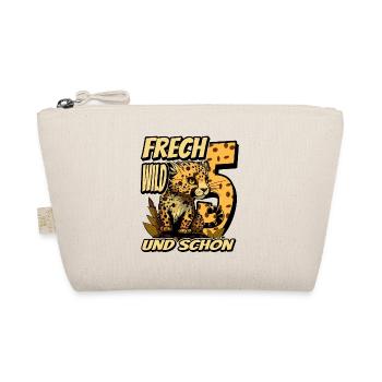 5. Kindergeburtstags Party Leopard Wild und Frech - Bio-Täschchen - Natur - Vorne