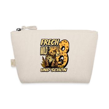8. Kindergeburtstags Party Leopard Wild und Frech - Bio-Täschchen - Natur - Vorne