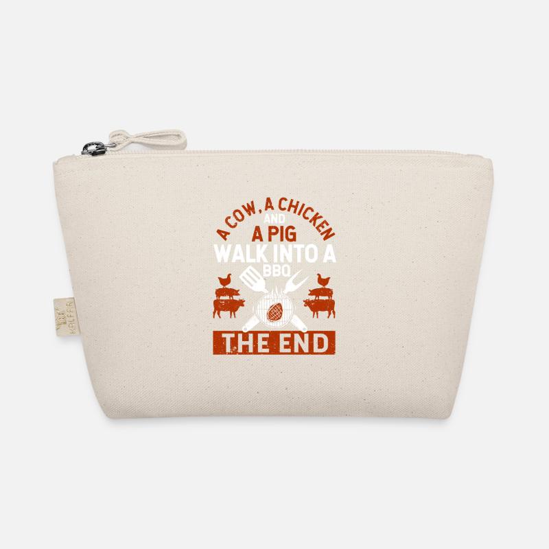 Eine Kuh, ein Huhn und ein Schwein gehen in einen Bio-Täschchen