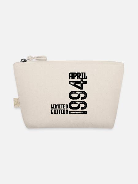 Gift April 1994. Anniversary April 1994. April. - Organic Pouch - nature - Front