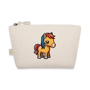 Cute horse for school beginners and kindergarten children - Organic Pouch - nature - Front