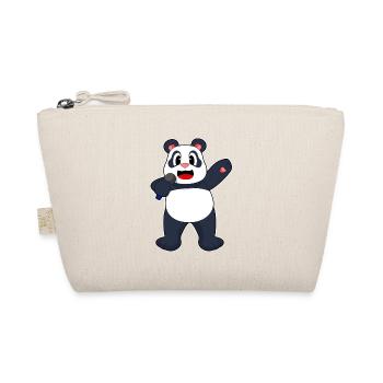 Panda Singer Chant au micro - Trousse biologique - nature - Devant