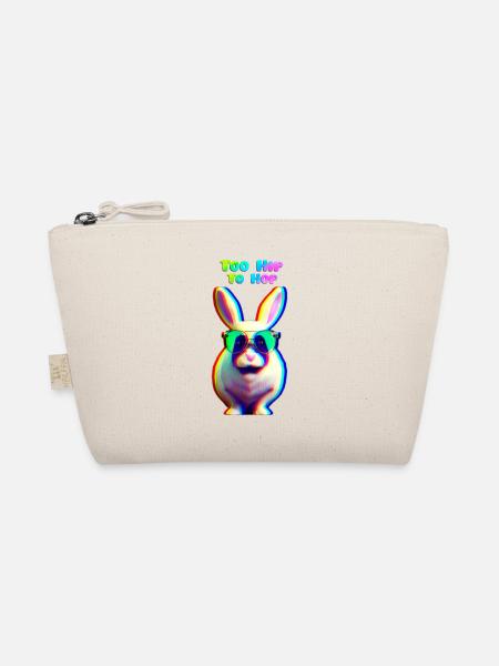 Cooler Osterhase mit Sonnenbrille - Bio-Täschchen - Natur