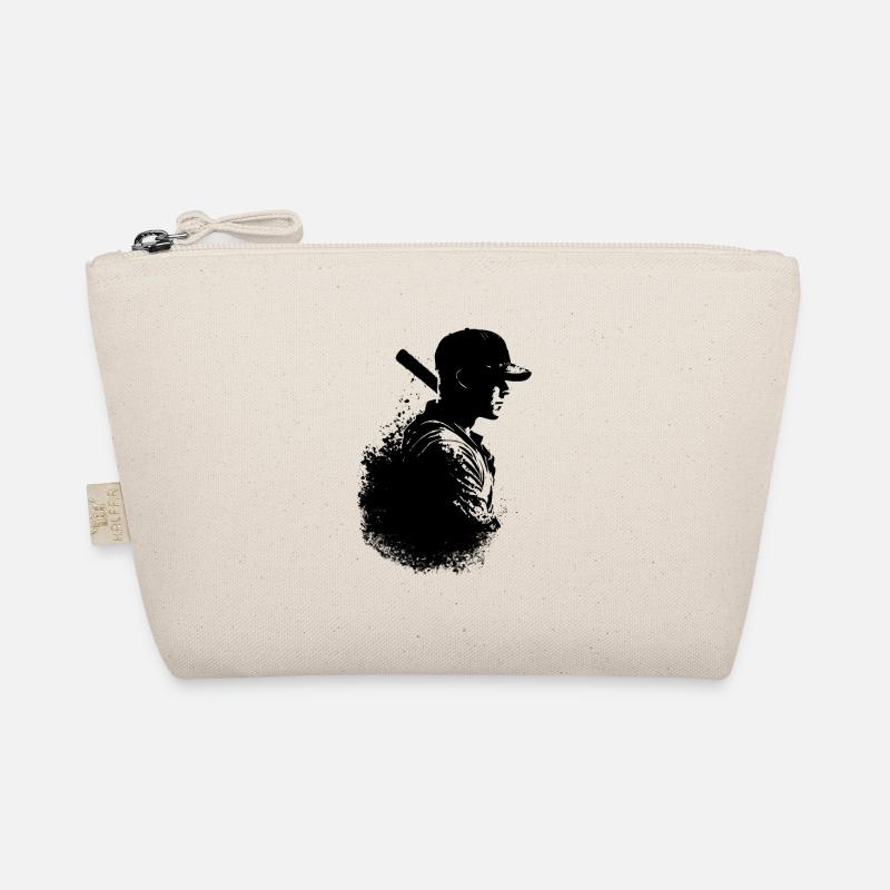 Baseball Player Silhouette Organic Pouch