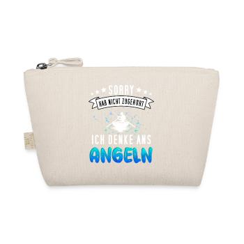 Lustiges Angler Design - Funny Fischer Motiv - Bio-Täschchen - Natur - Vorne