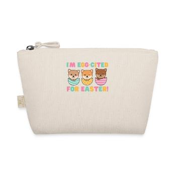 cute dogs for Easter with Easter eggs Shiba Inu - Organic Pouch - nature - Front