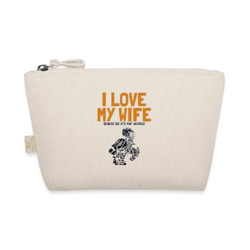 J’aime ma femme Lacrosse Intercrosse Lax Player - Trousse biologique - nature - Devant