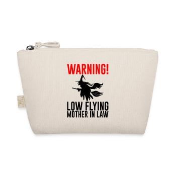 Warning Low Flying Mother In Law 2 - Organic Pouch - nature - Front