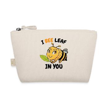 I Bee Leaf In You Cute Bumblebee - Organic Pouch - nature - Front