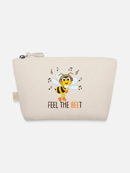 Music Bee Lover - Organic Pouch - nature - Front