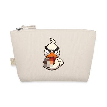 Duck You! Funny duck censored with middle finger - Organic Pouch - nature - Front