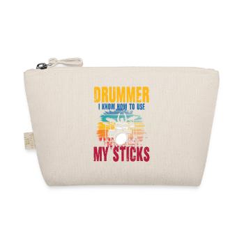 Drummer I Know How To Use My Sticks - Bio-Täschchen - Natur - Vorne