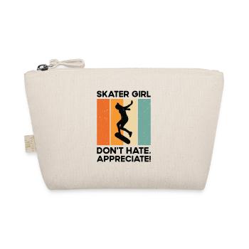 International Women's Day Skater Girl Gender - Organic Pouch - nature - Front