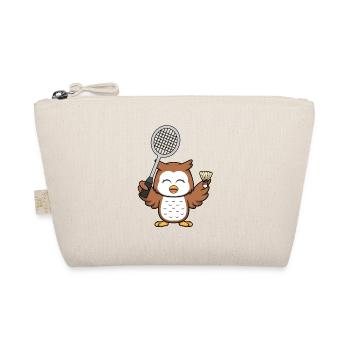 Owl Playing Badminton Hobby Sports Badminton - Organic Pouch - nature - Front