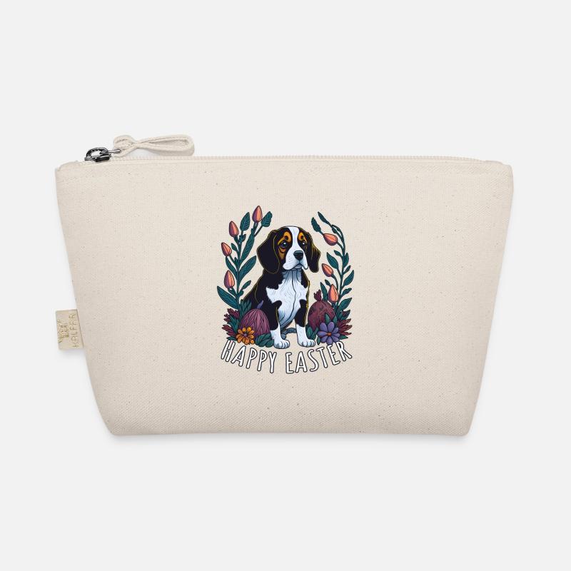 Beautiful beagle dog easter spring beagle Organic Pouch
