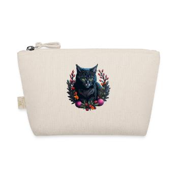 chat mignon style Pâques & Printemps chats - Trousse biologique - nature - Devant